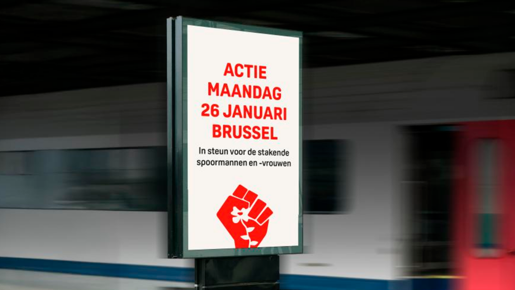 Actie op maandag 26 januari, in solidariteit met de spoormannen en -vrouwen