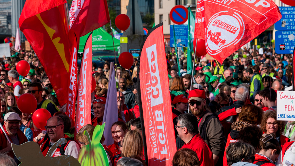 9 april: betoging tegen het besparingsbeleid van de regering van de FWB